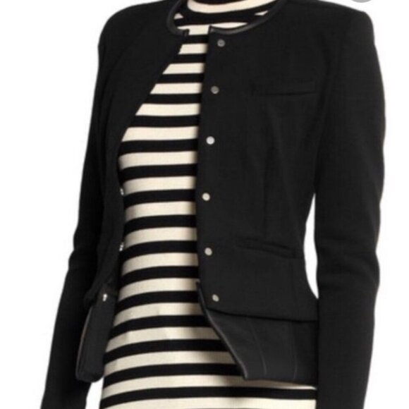 IRO Sz 40 / US 8 Blazer Jacket Coat CLYDE Black Peplum Designer Luxury Capsule - Picture 1 of 15